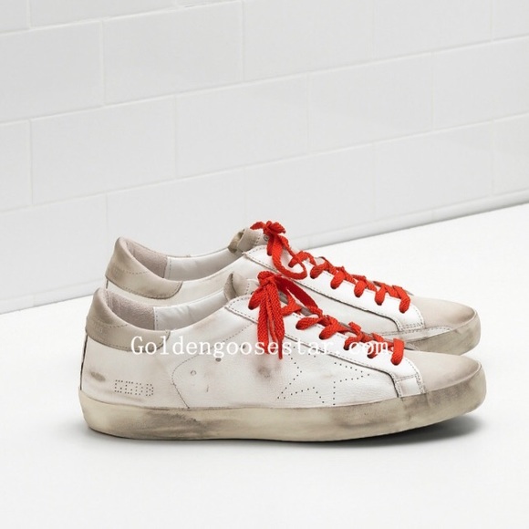 golden goose sneakers red laces